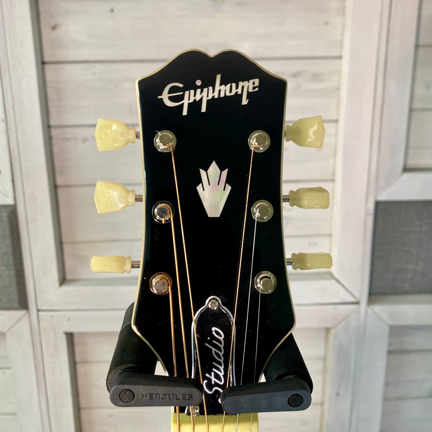Epiphone J-200 Studio EC Electric Acoustic Guitar in Blueberry Burst