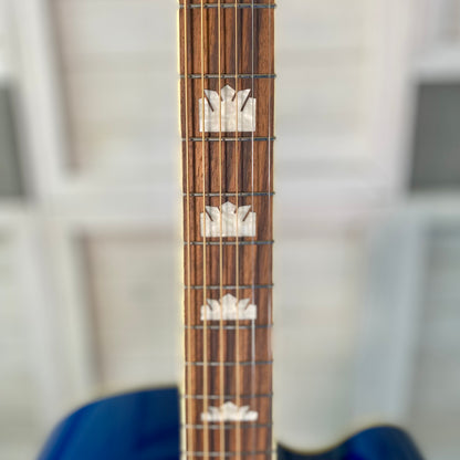 Epiphone J-200 Studio EC Electric Acoustic Guitar in Blueberry Burst