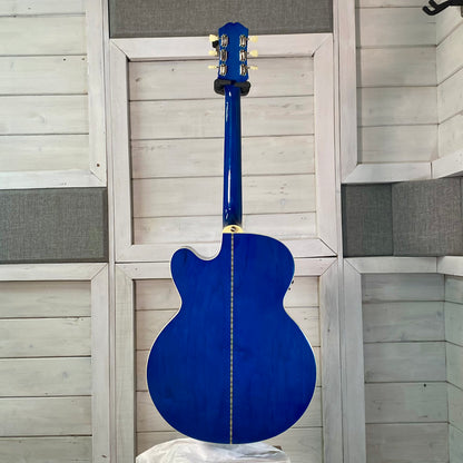 Epiphone J-200 Studio EC Electric Acoustic Guitar in Blueberry Burst