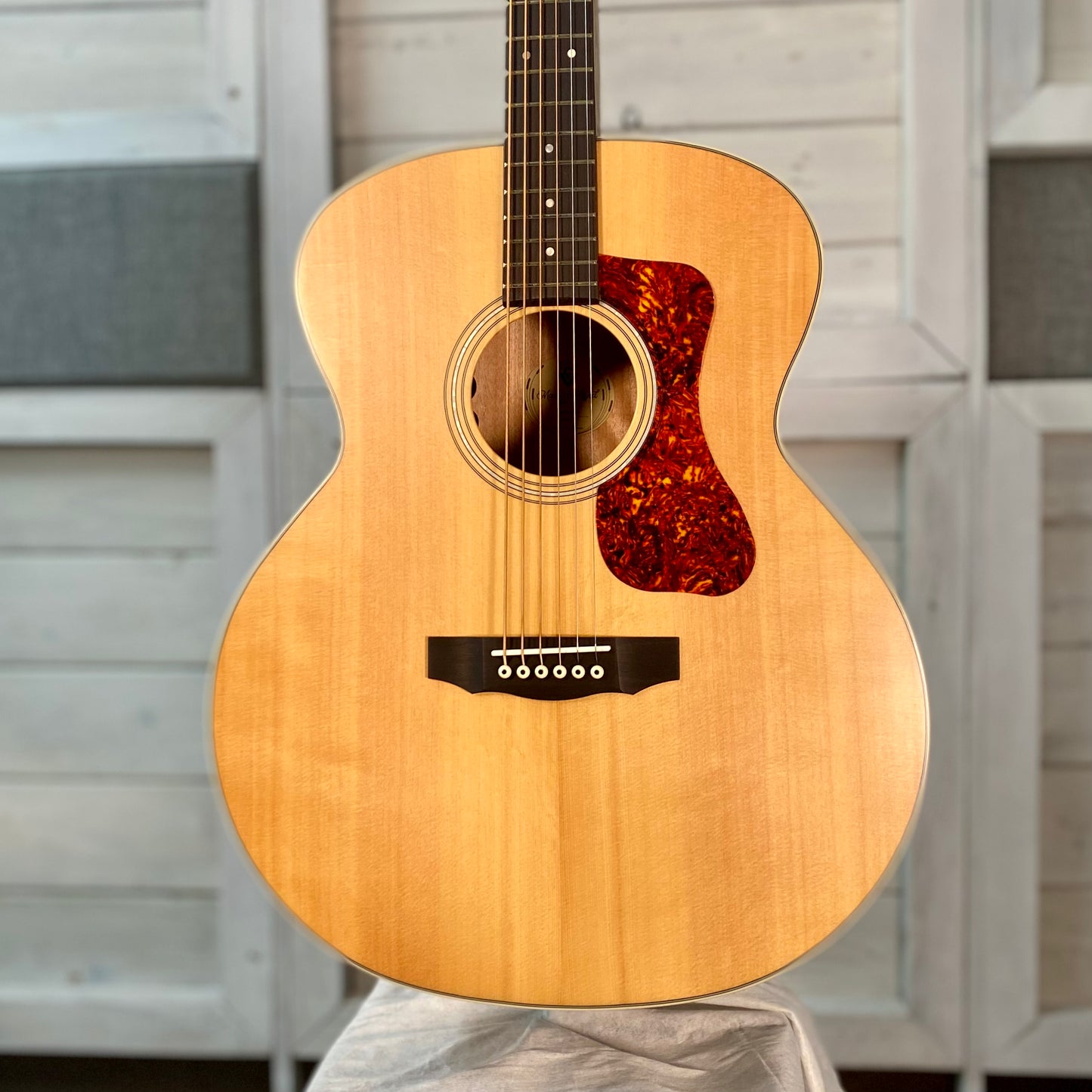 Guild BT-240E Archback Baritone Electric Acoustic Guitar in Natural Satin