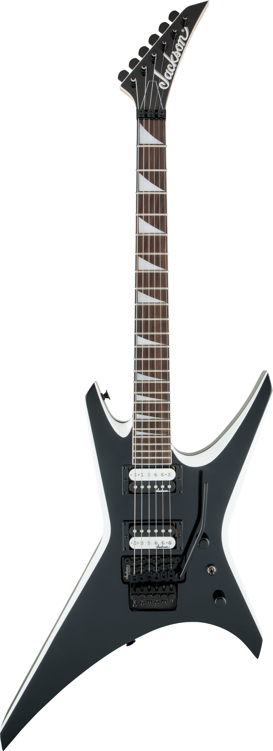 Jackson JS Series Warrior™ JS32 in Black with White Bevels