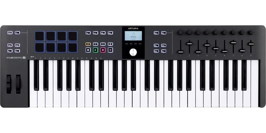 Arturia Keylab Essential 49 MK3 Universal MIDI Controller Keyboard, Black
