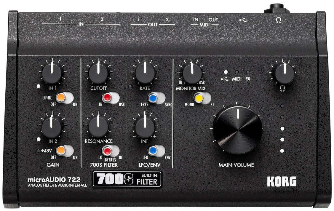KORG microAUDIO 722 Audio Interface w/Analog Filter – Maar’s Music
