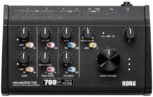 KORG microAUDIO 722 Audio Interface w/Analog Filter PRE ORDER