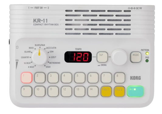 Korg KR-11 16-Pad Compact Rhythm Box Drum Machine