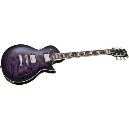 LTD EC-256FM Electric Guitar in See Thru Purple Sunburst Flame Maple