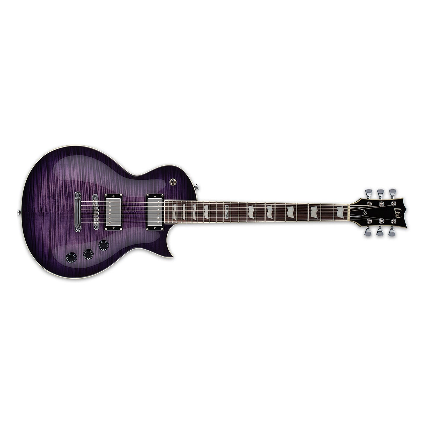 LTD EC-256FM Electric Guitar in See Thru Purple Sunburst Flame Maple