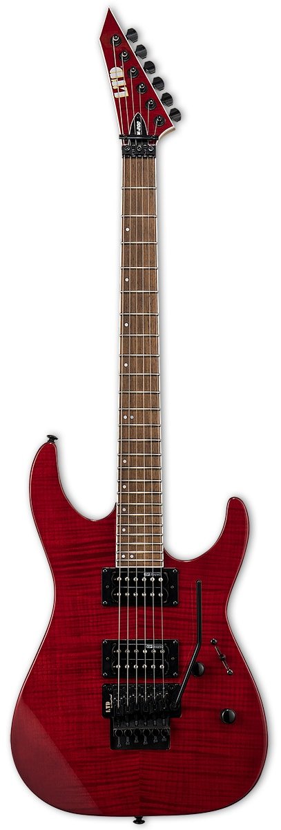 LTD LM200FMSTR Floyd Rose Electric Guitar in See Thru Red Flame Maple