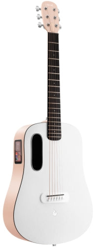 Lava Music  LAVA ME PLAY 36" L9200003 Acoustic Electric Guitar with Effects and Gigbag - Light Peach and Frost White