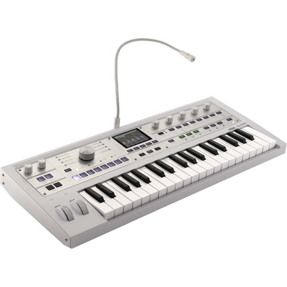 Korg Limited Tech Limited-Edition MicroKorg 2 37-Key Synthesizer / Vocoder with Soft Case, Metallic White