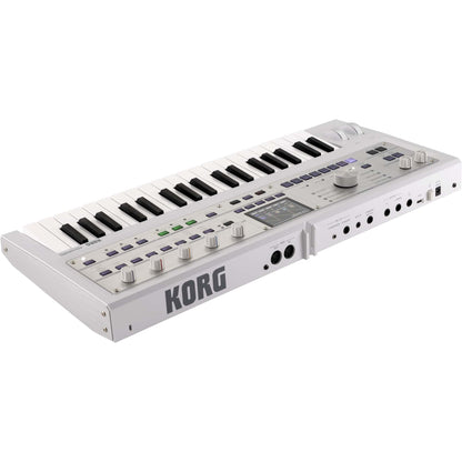 Korg Limited Tech Limited-Edition MicroKorg 2 37-Key Synthesizer / Vocoder with Soft Case, Metallic White