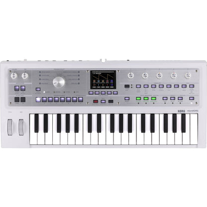 Korg Limited Tech Limited-Edition MicroKorg 2 37-Key Synthesizer / Vocoder with Soft Case, Metallic White