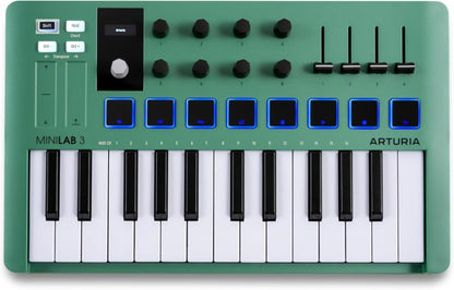 Arturia Minilab 3 Portable 25-Key MIDI Controller Limited Edition in Mint Green