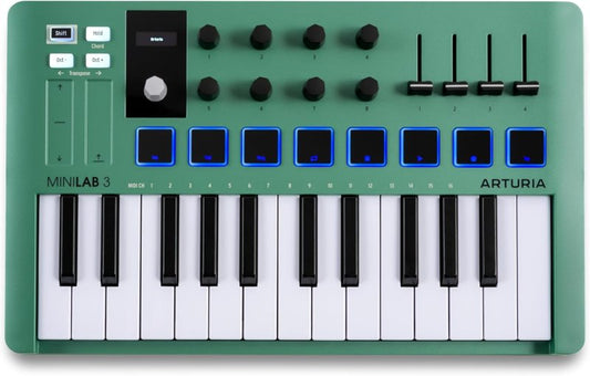 Arturia Minilab 3 Portable 25-Key MIDI Controller Limited Edition in Mint Green
