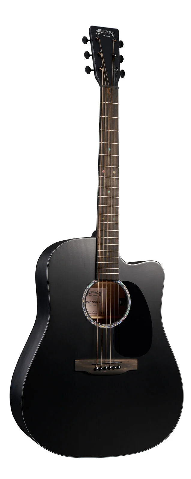 Martin DC-10E Modern Black Road Series D-14 Fret Cutaway Electric Acoustic Guitar