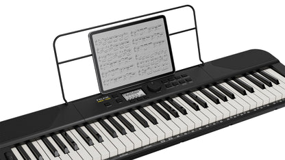 NUX NEK-100 61-Key Portable Keyboard in Black - with music rest