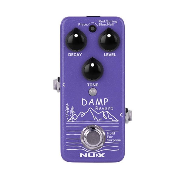 NUX Damp Mini Pedal With Three Classic Reverb Models Effects Pedal