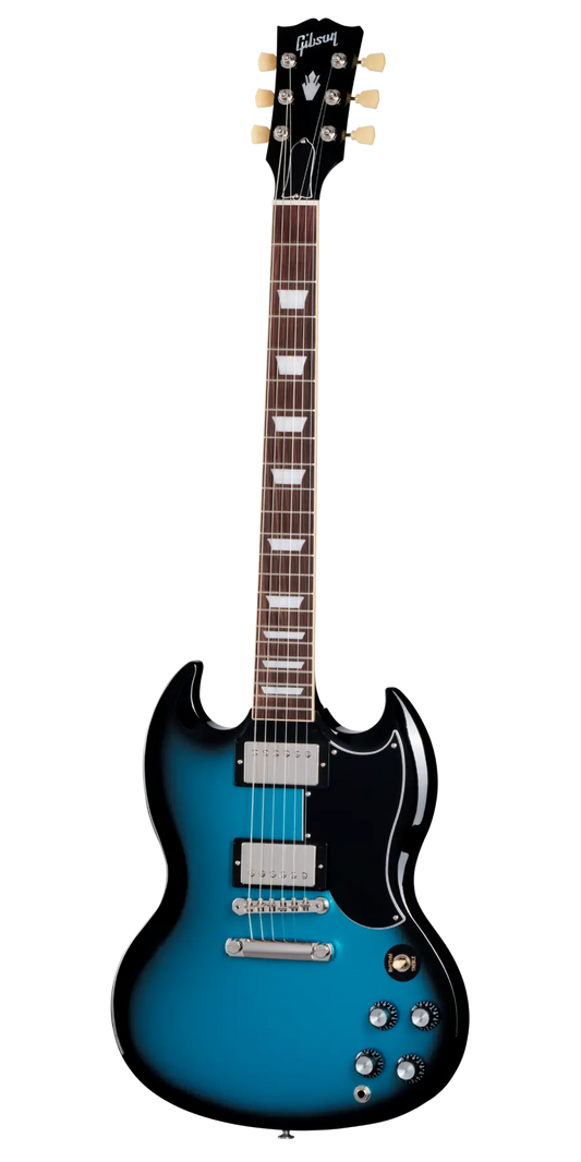 Pre Order Gibson SG Standard '61 Stopbar with Hardshell Case in Pelham Blue Burst