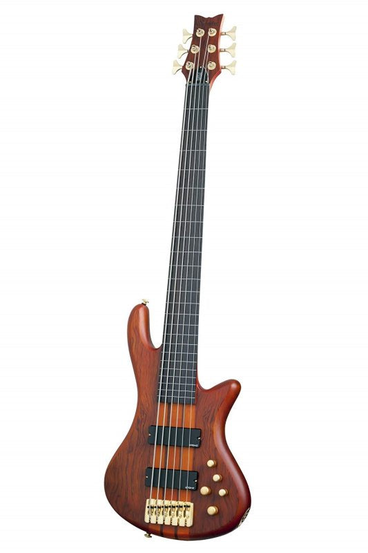 Schecter Stiletto Studio-6 6- String Fretless Bass in Honey Satin 