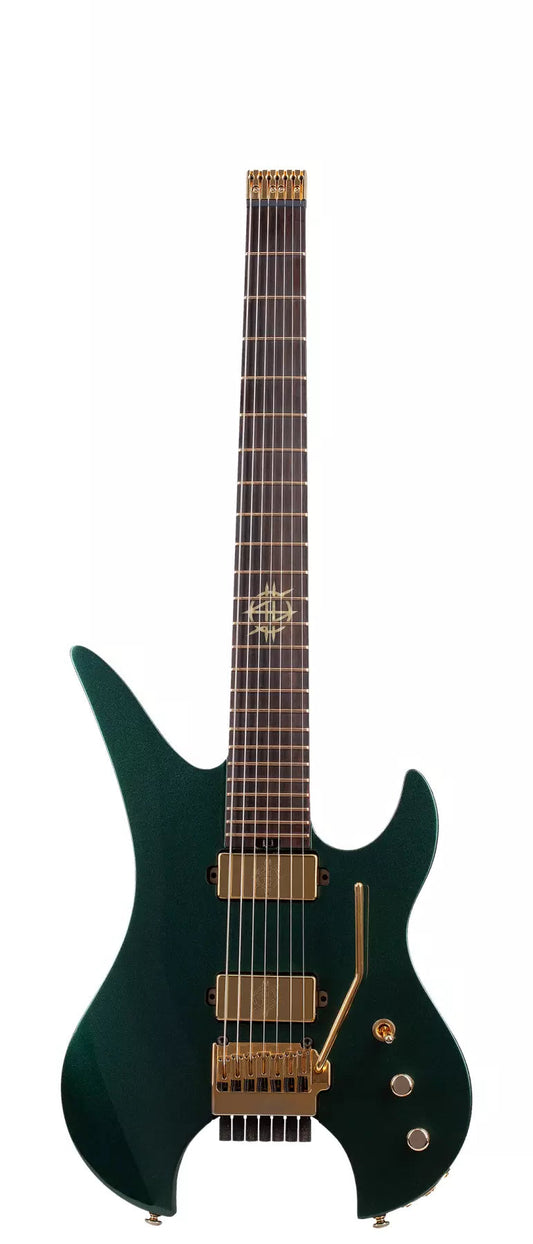 Schecter Synyster Gates Custom 7-String TR Headless Electric Guitar in Oak Green Metallic