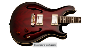 Prs Se Hollowbody Standard in Fire Red Burst with Case