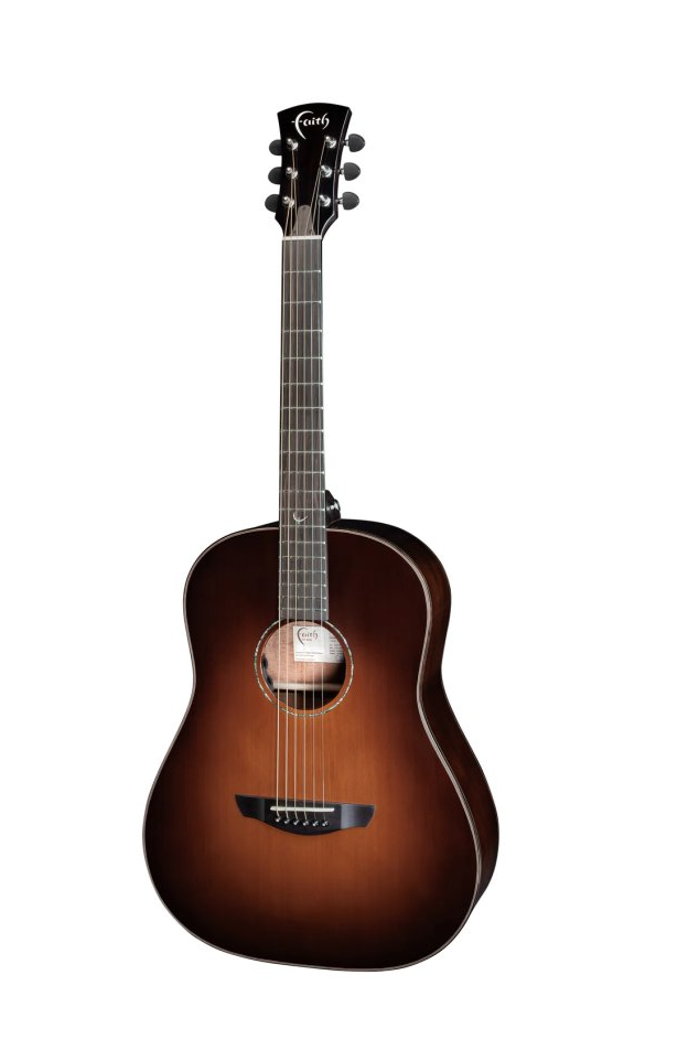 Faith Classic Burst Mars Drop-Shoulder Dreadnought Electric / Acoustic Guitar - Sunburst