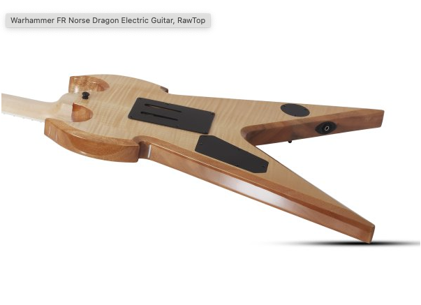 Wylde Audio Warhammer FR Norse Dragon Electric Guitar RawTop