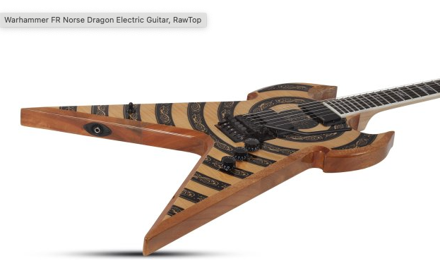 Wylde Audio Warhammer FR Norse Dragon Electric Guitar RawTop
