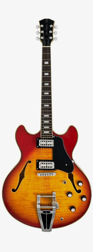 Sire H7T-CS Larry Carlton Hollowbody Electric Guitar in Cherry Sunburst
