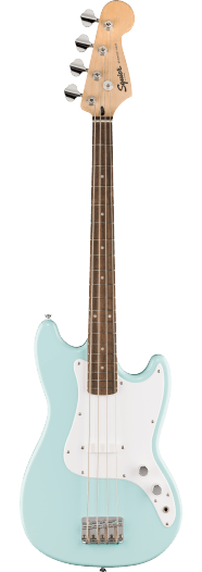 Squier Sonic Bronco Bass in Daphne Blue