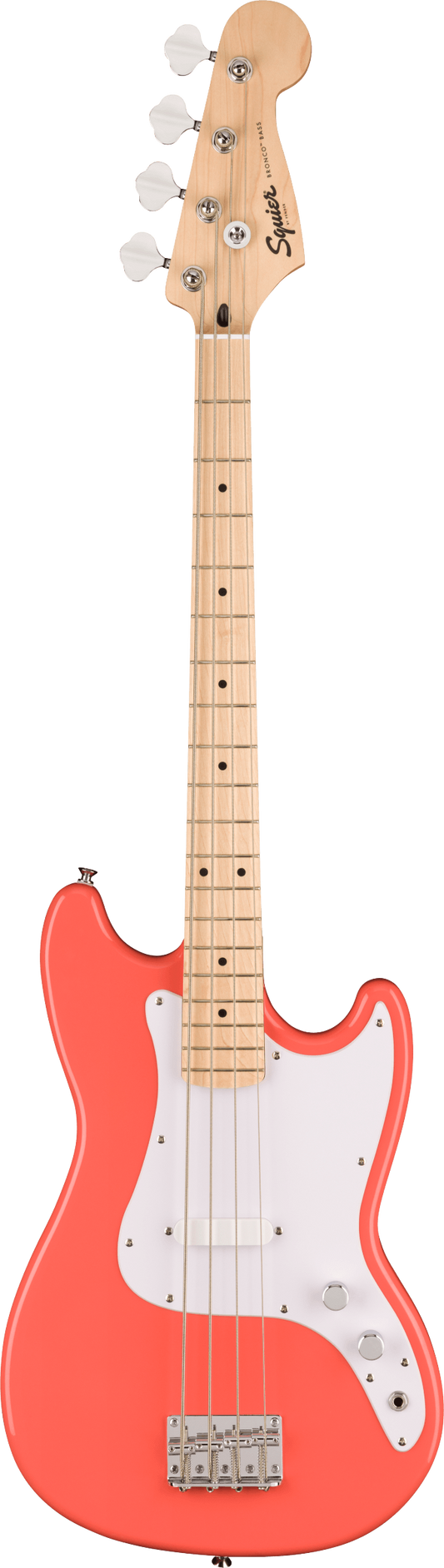 Squier Sonic Bronco Bass in Tahitian Coral