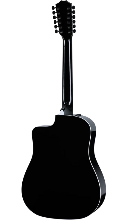 Taylor Guitars 250ce-BLK Plus Maple/ Spruce Electric Acoustic 12 String Guitar in Black