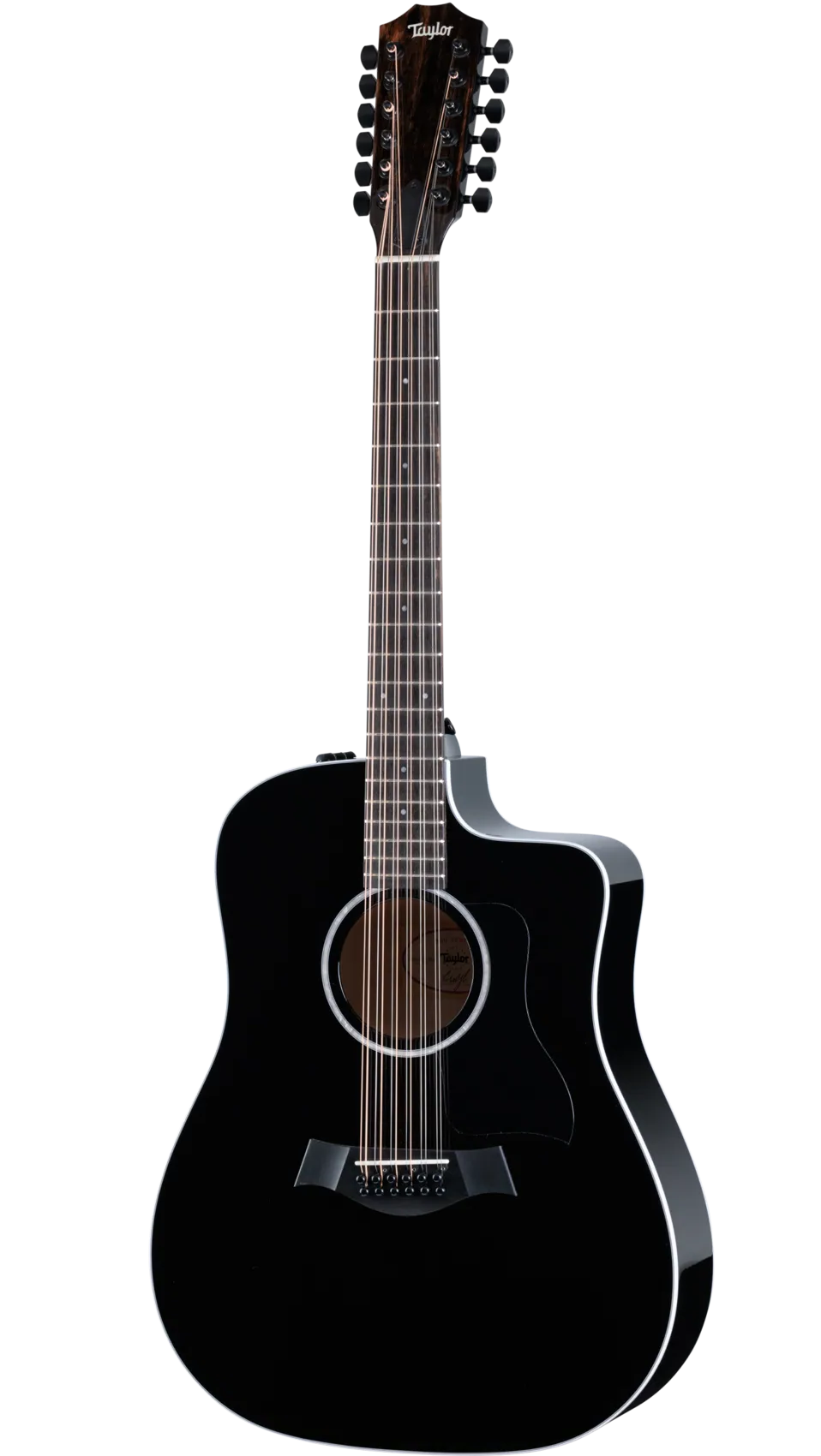 Taylor Guitars 250ce-BLK Plus Maple/ Spruce Electric Acoustic 12 String Guitar in Black
