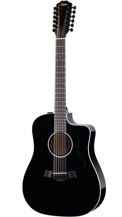 Taylor Guitars 250ce-BLK Plus Maple/ Spruce Electric Acoustic 12 String Guitar in Black