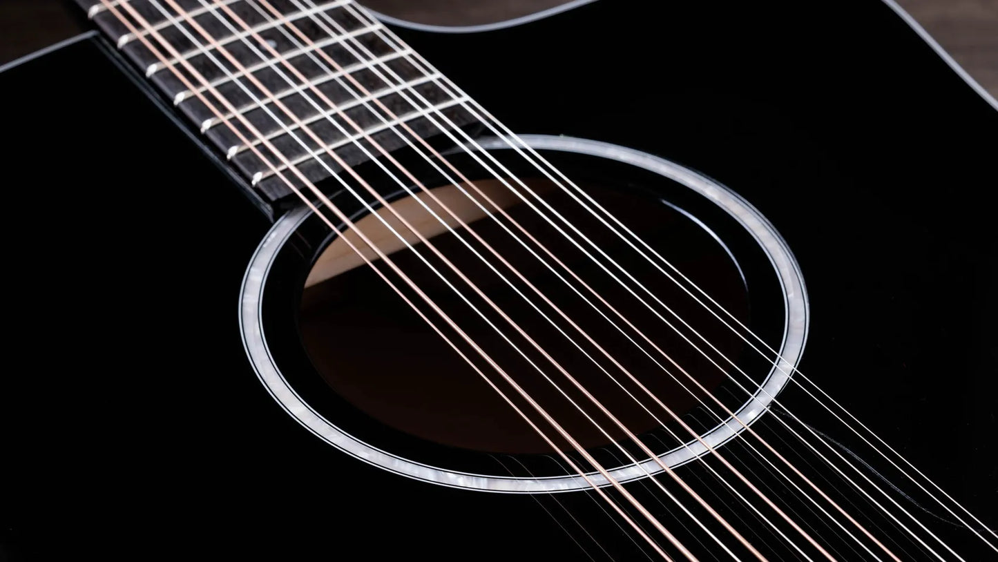 Taylor Guitars 250ce-BLK Plus Maple/ Spruce Electric Acoustic 12 String Guitar in Black