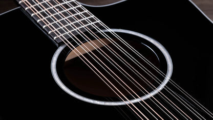Taylor Guitars 250ce-BLK Plus Maple/ Spruce Electric Acoustic 12 String Guitar in Black