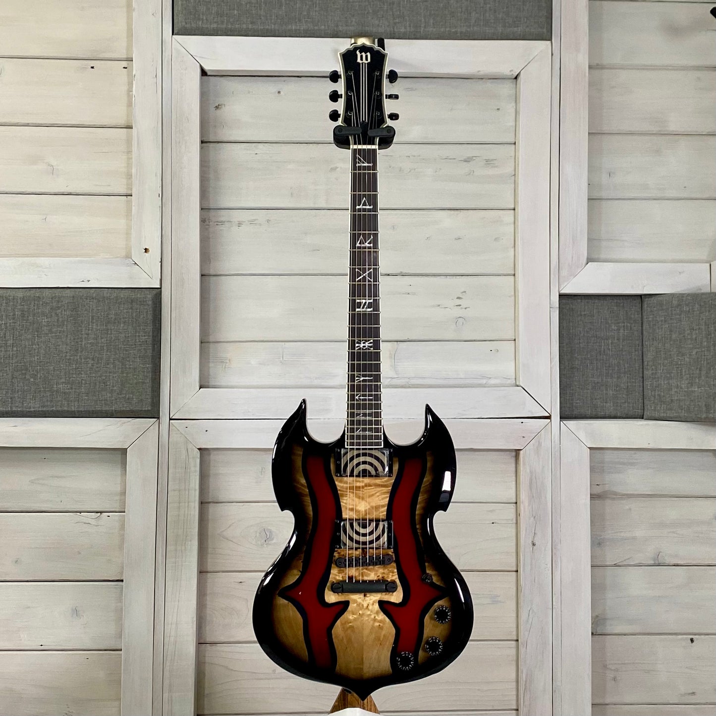 Wylde Audio Barbarian Special Edition Blood River Burl electric guitar