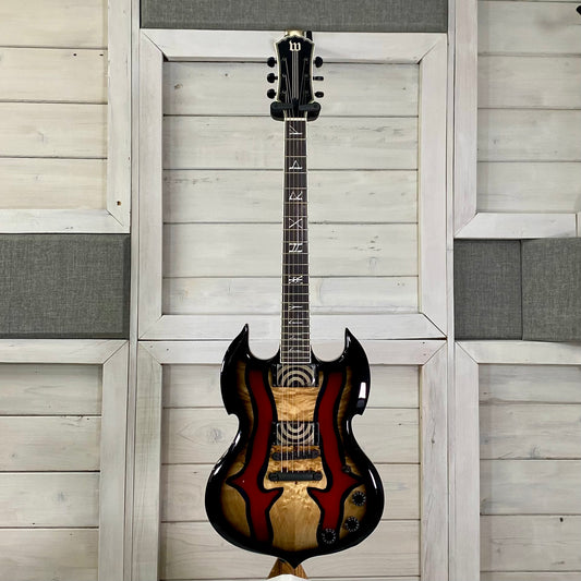 Wylde Audio Barbarian Special Edition Blood River Burl electric guitar