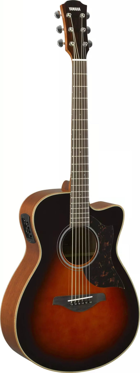Yamaha AC1M Concert Cutaway Electric Acoustic Guitar in Tobacco Brown Sunburst