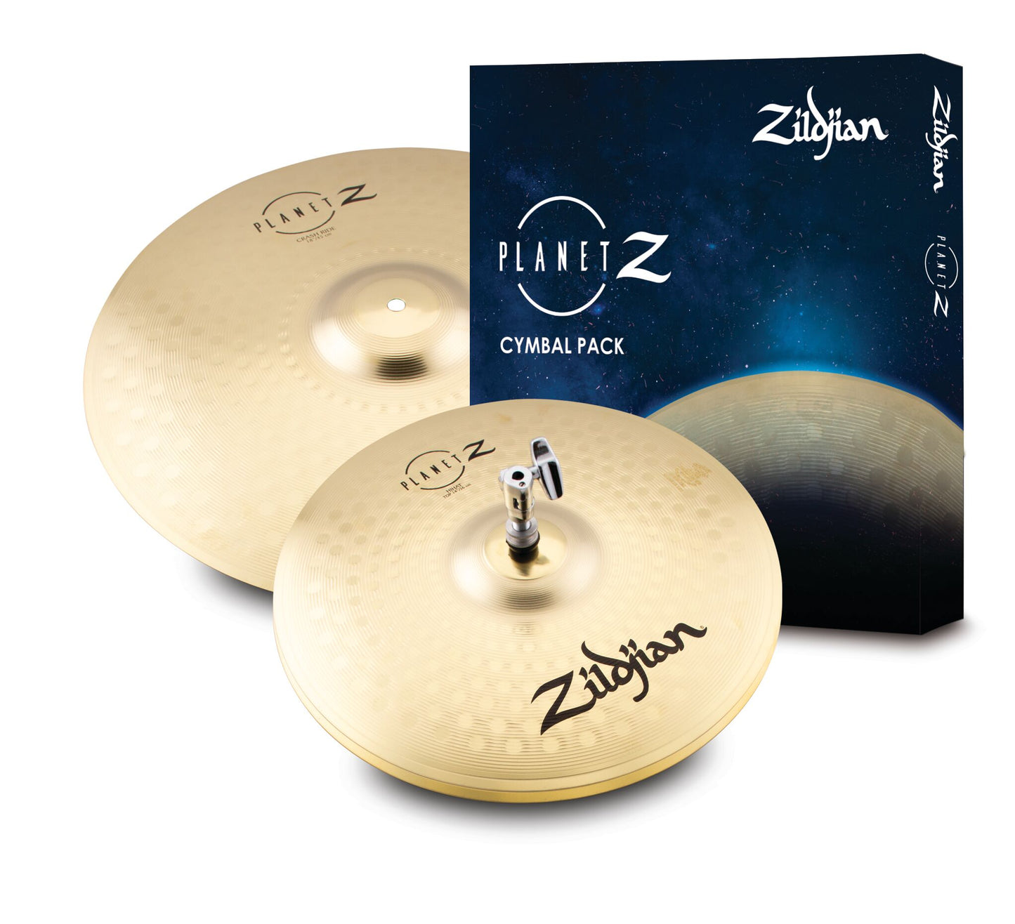 Zildjian Planet Z ZP1418 3-Piece Fundamentals Cymbal Pack-14" Hihats And 18" Crash Ride Zp-14-18