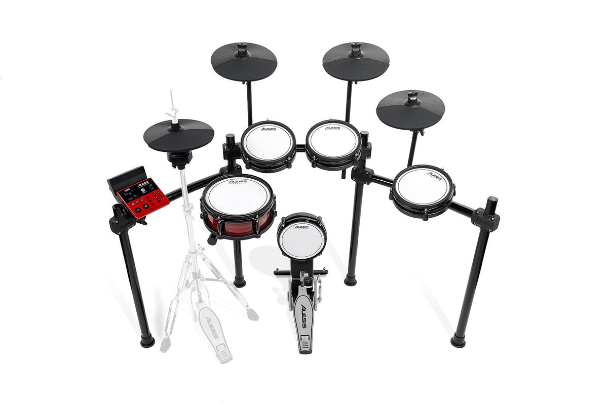 Alesis Nitro Ultimate 9-Piece Electronic Drum Kit with Mesh Heads and Bluetooth