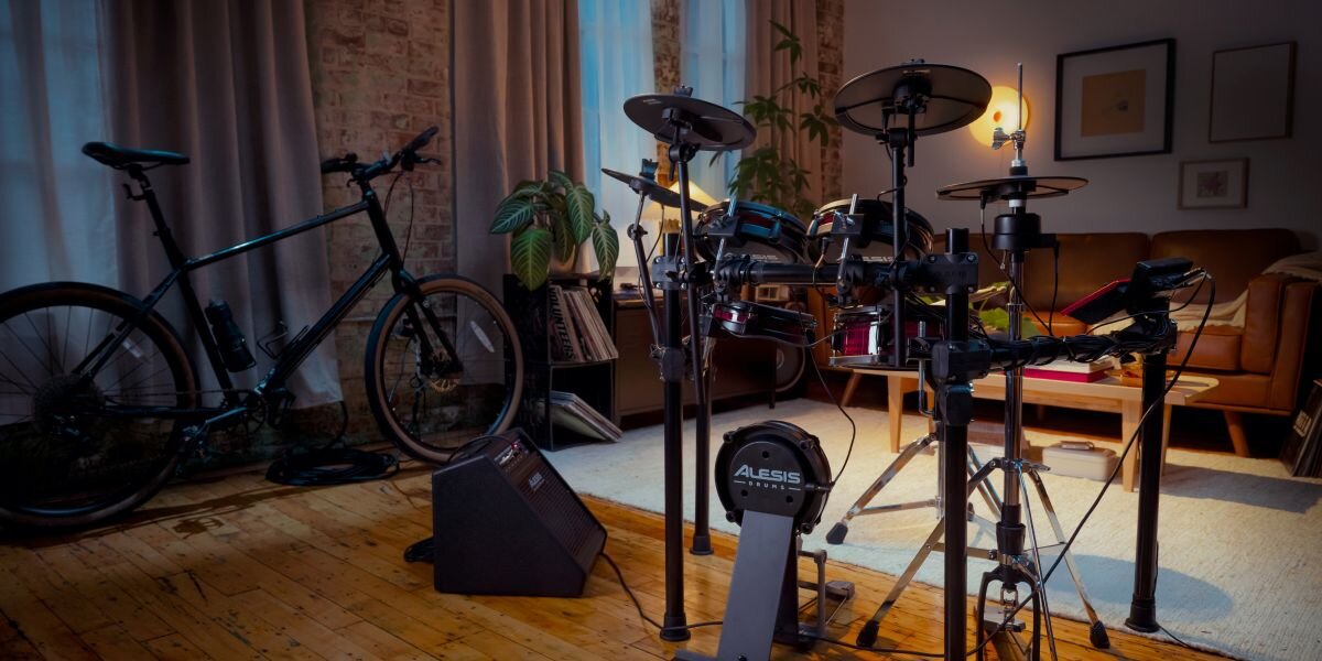 Alesis Nitro Ultimate 9-Piece Electronic Drum Kit with Mesh Heads and Bluetooth