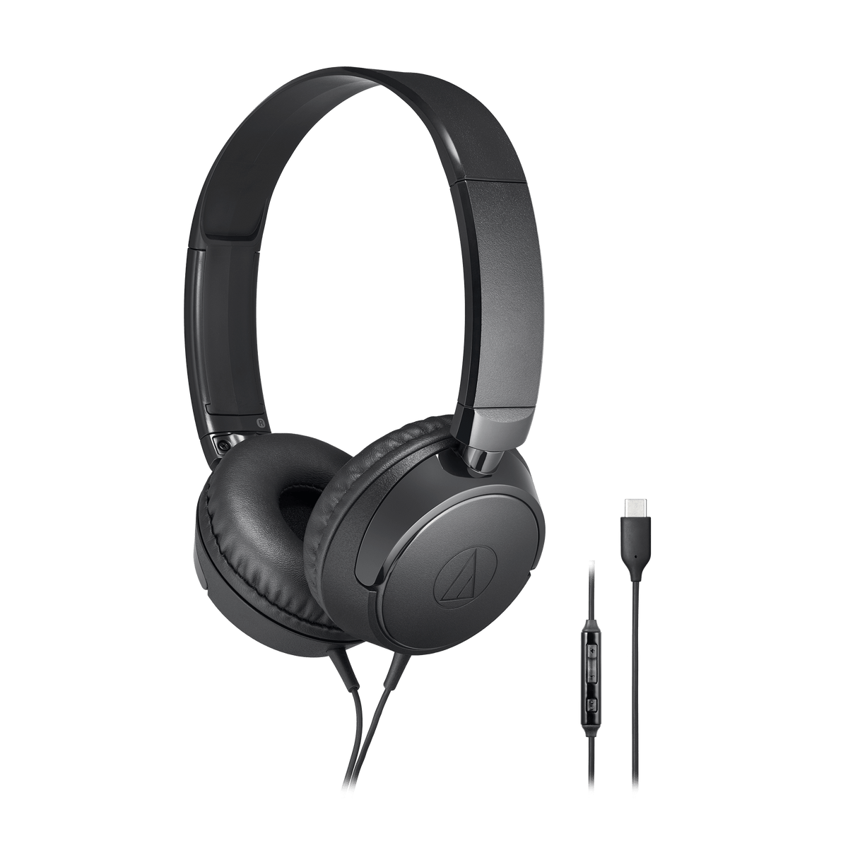 Audio-Technica ATH-S120C USB-C On-Ear Headphones - Black