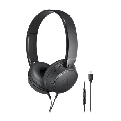 Audio-Technica ATH-S120C USB-C On-Ear Headphones - Black