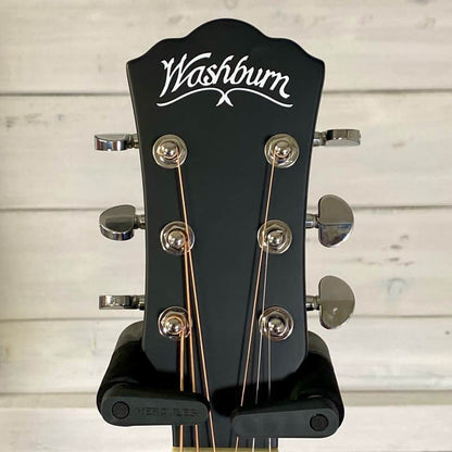 Washburn DFEACE Deep Forest Auditorium Electric Acoustic Guitar Striped Ebony