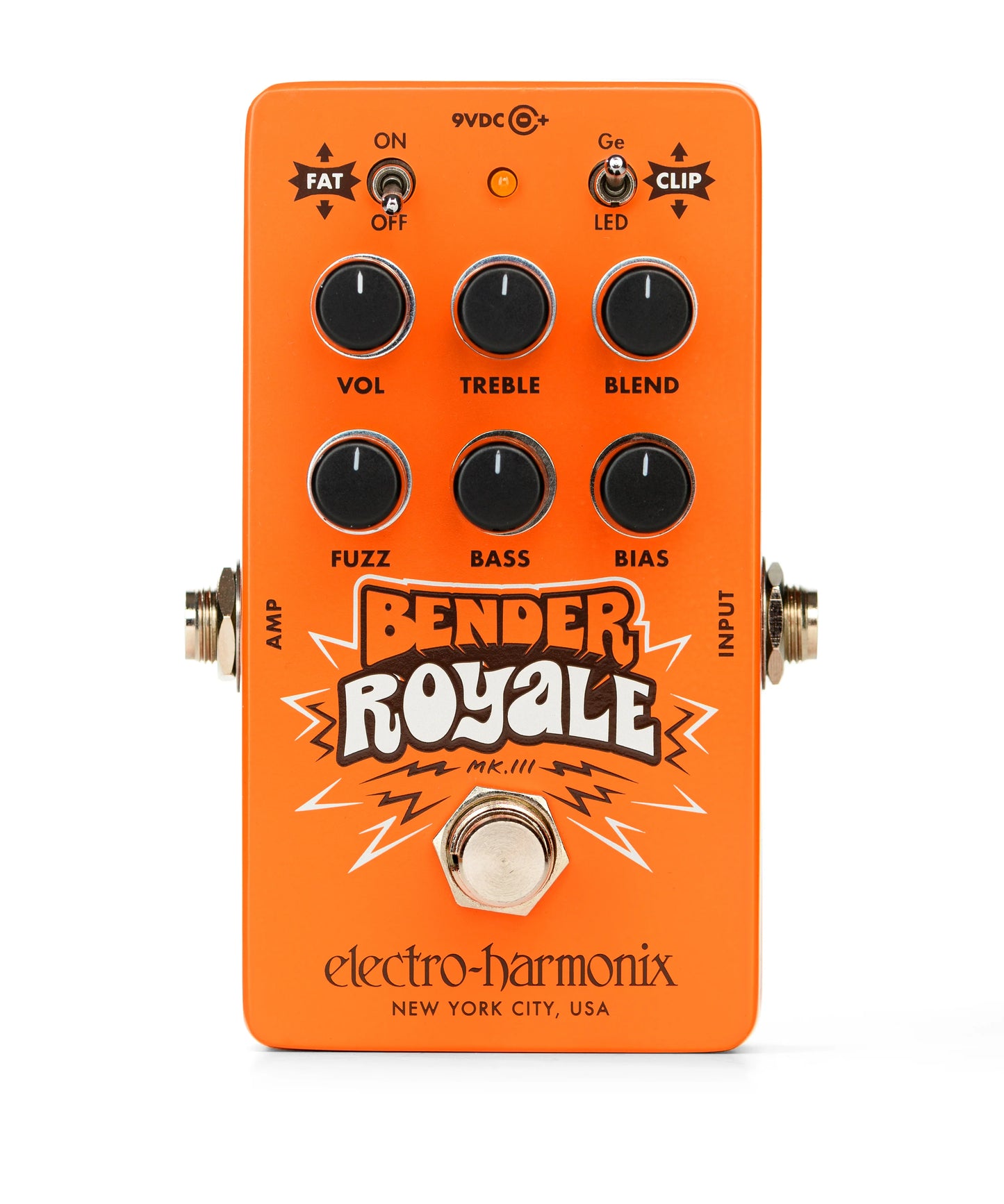 Electro-Harmonix Bender Royale Germanium Fuzz Pedal (Orange)