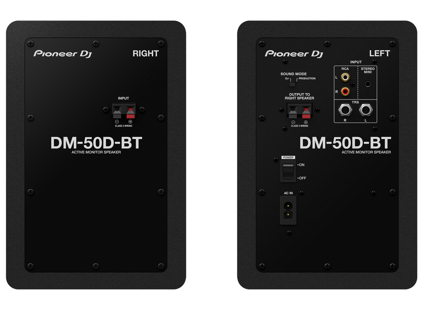 PIONEER DJ DM-50D-BT  Active Desktop Monitors With 5in Woofer & Bluetooth (Pair) in Black