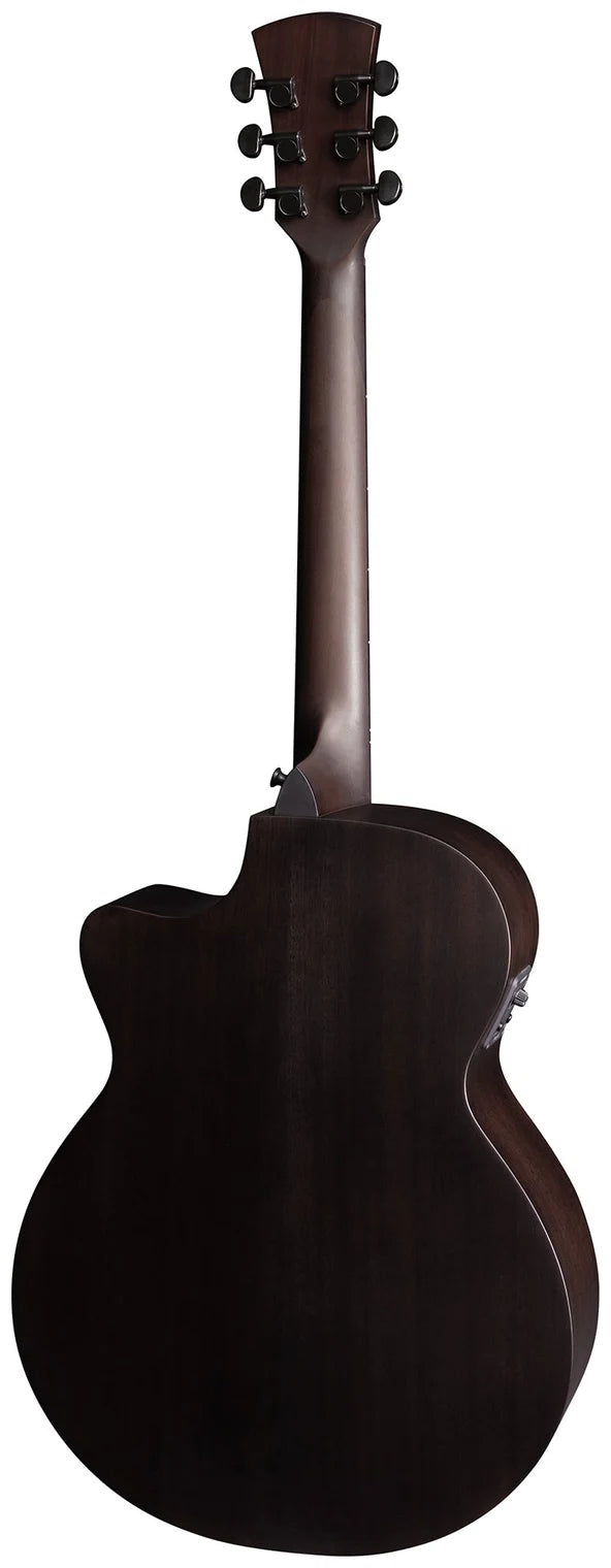 Faith Guitars Naked Venus Cutaway Electric / Acoustic Guitar, Black Stain PRE ORDER