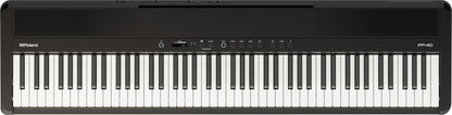 Roland FP-40 black, top view of the control panel and keyboard