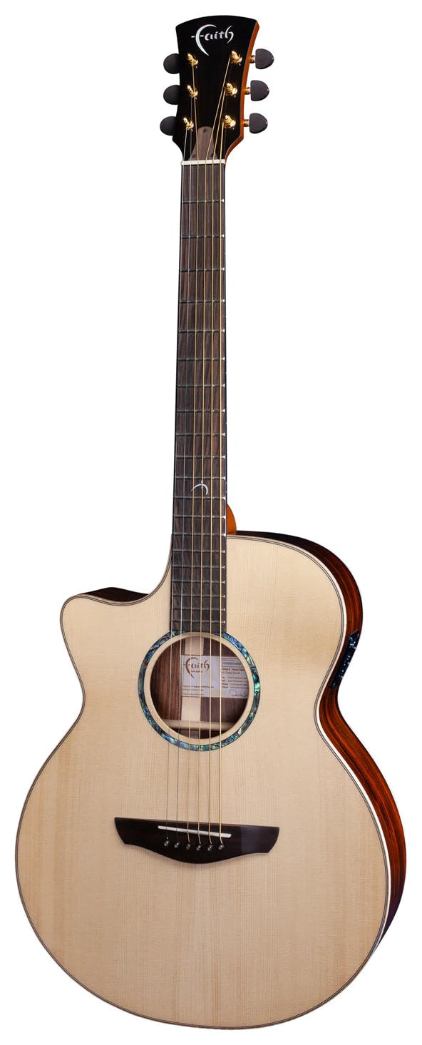 Faith Guitars HiGloss Venus Cutaway Left-Handed Electric / Acoustic Guitar Pre Order